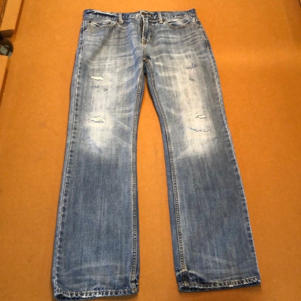 AE Distressed Bootcut Jeans